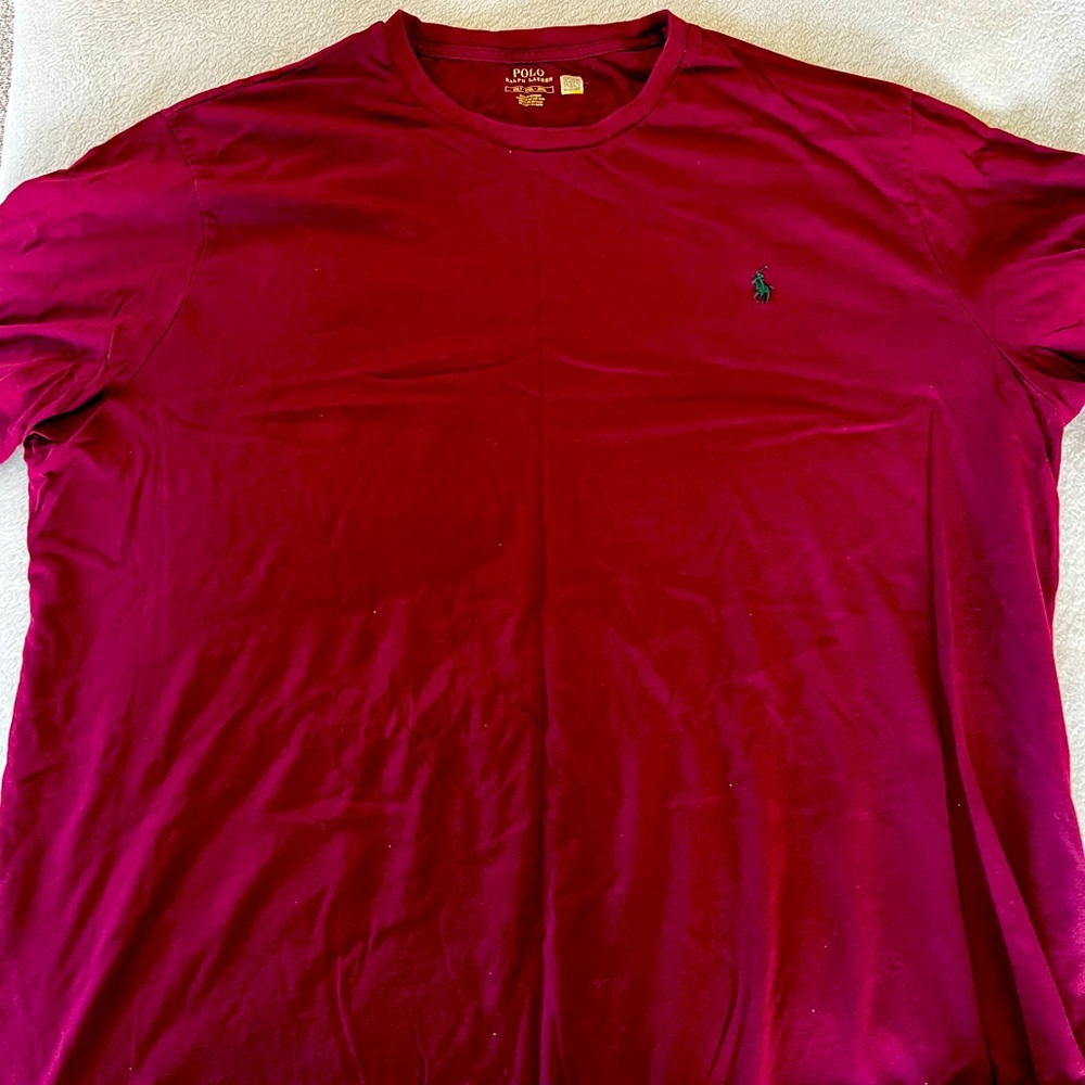 Polo Tee Shirt 3XLT Burgundy
